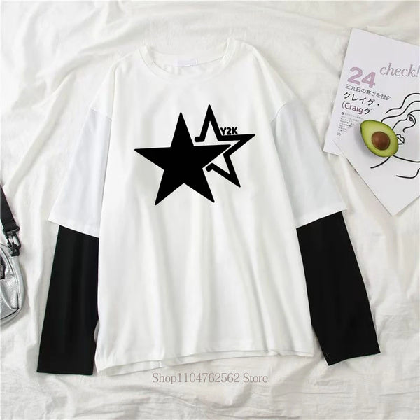 Gothic Retro Star Print Tee